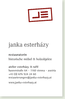 janka esterhazy - restauratorin - historische möbel & holzobjekte - hasnerstraße 64 - 1160 vienna - austria